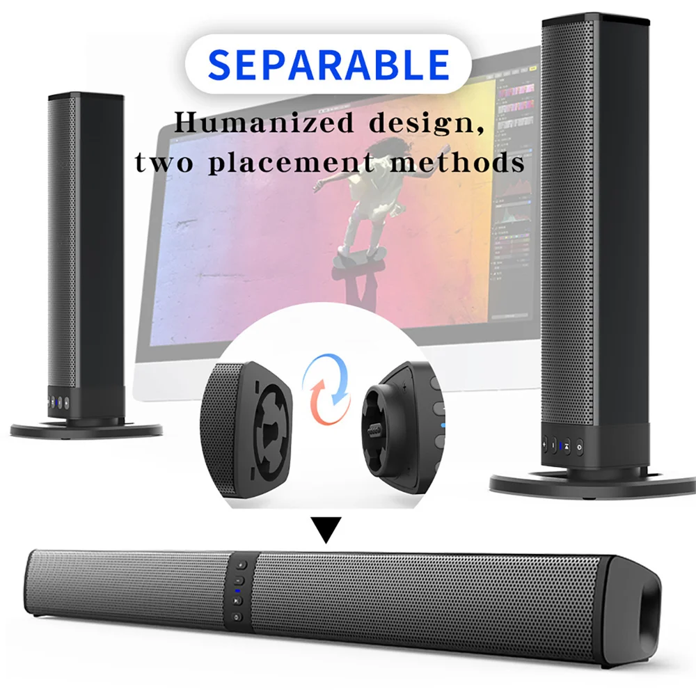 Home Bar And Theater - Draadloze Bluetooth TV Sound Bar 2-luidsprekersysteem