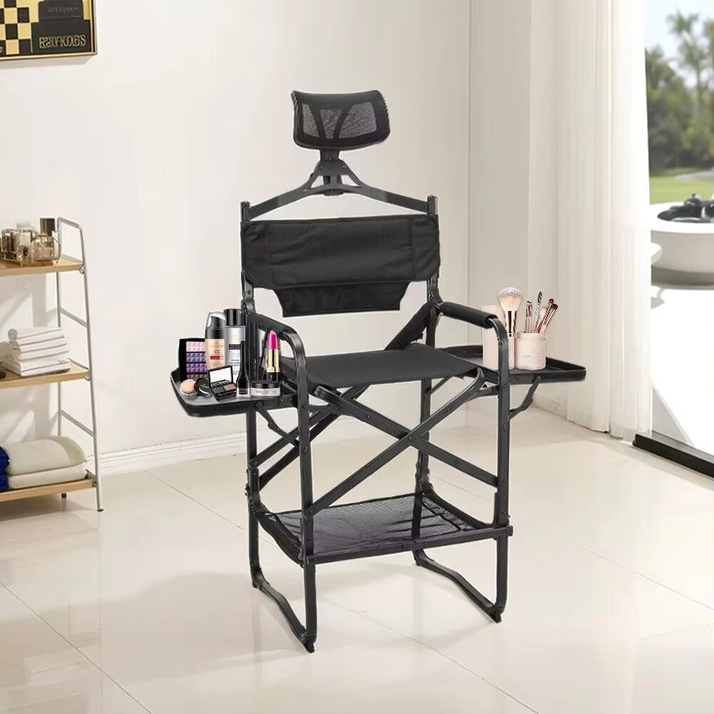 Home Bar Lounge - Hoge regisseursstoel, zware barhoogte, opvouwbare make-upstoel,