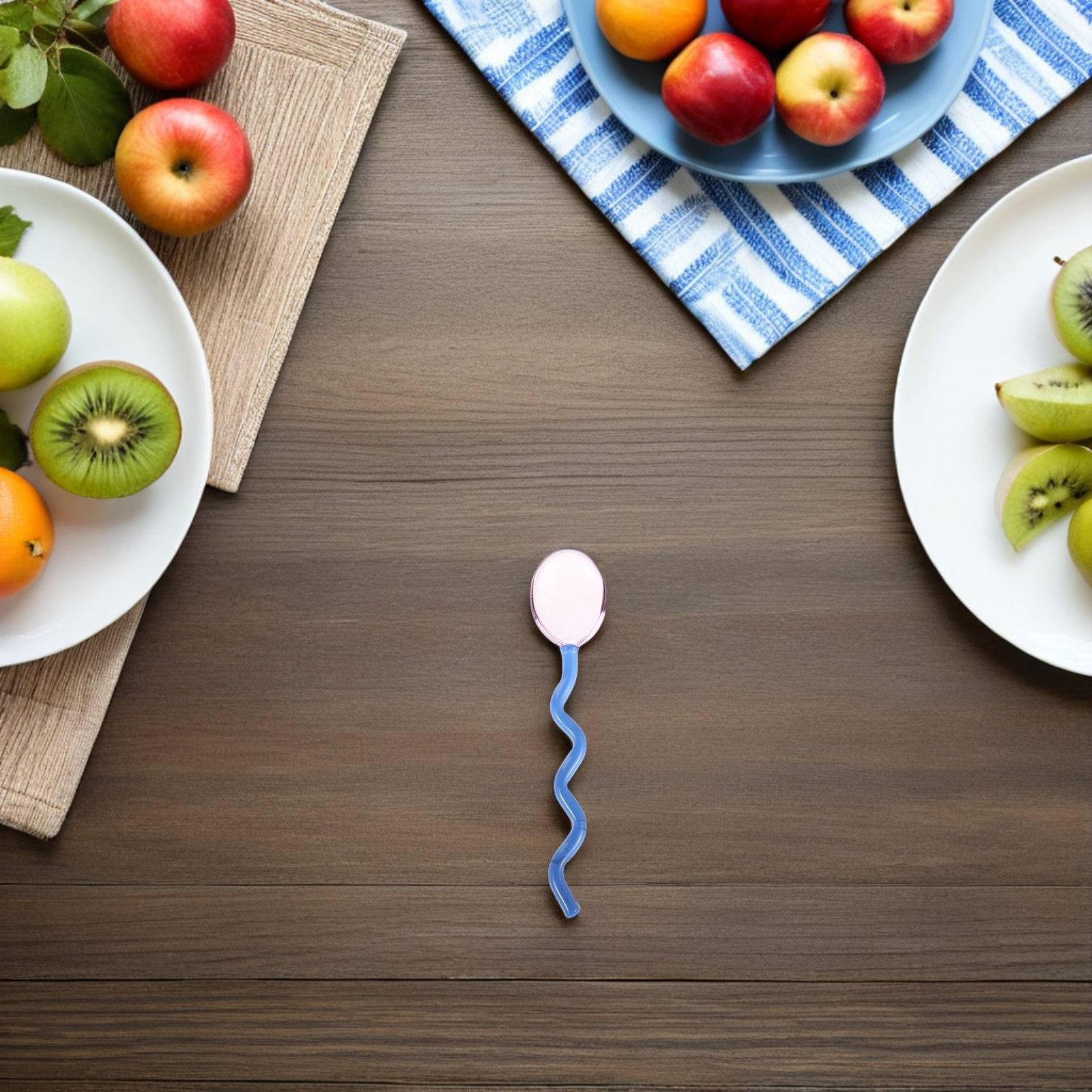 Bar Spoon Twisted - Glazen koffiemenglepel, hittebestendig, met gedraaide gekleurde