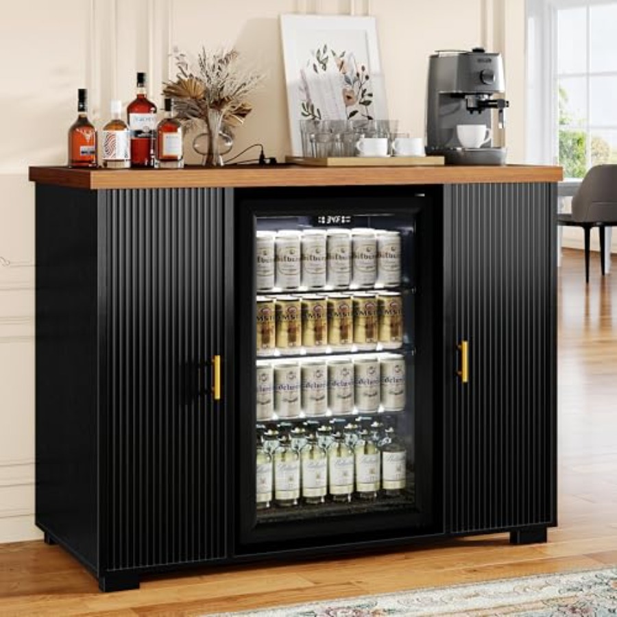 Home Bar And Fridge - 47 cm hoge koffiebar-kast met ruimte