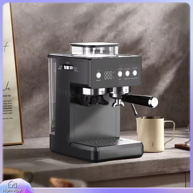 Home Barista - 3-in-1 semi-automatische espressomachine met ingebouwde molen,