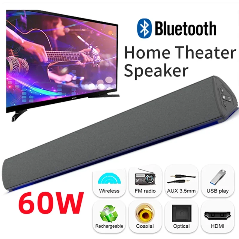 Home Bar And Theater - 60W Draadloze Tv Pc Soundbar Bluetooth