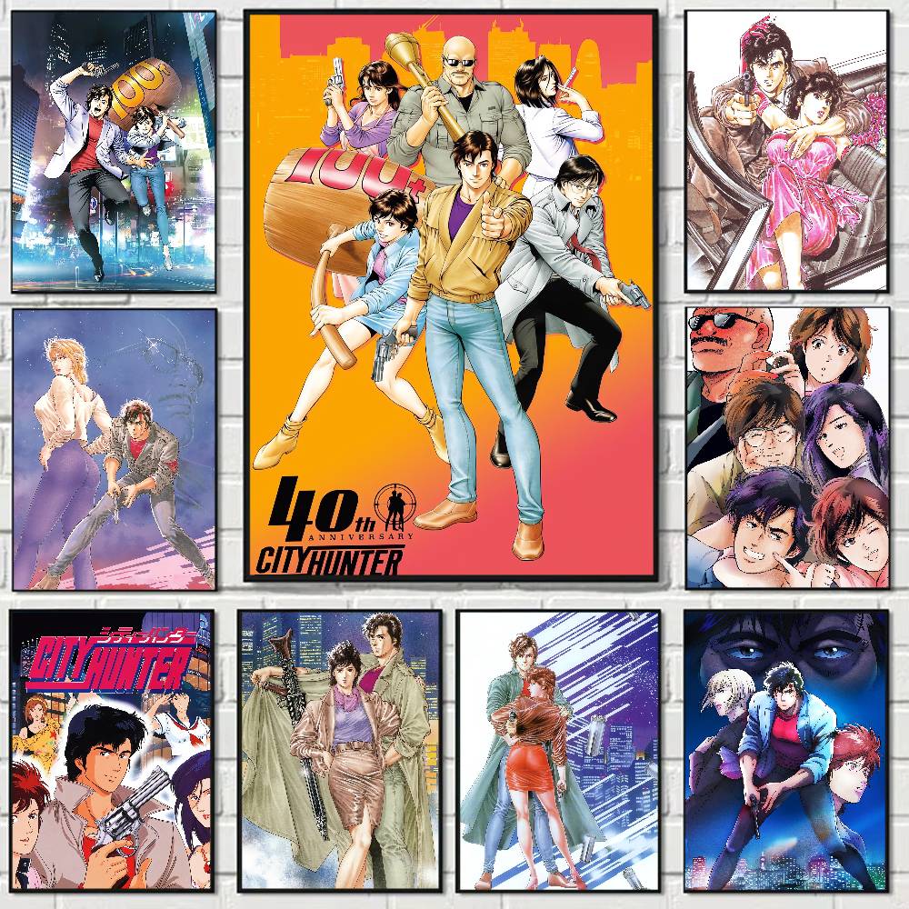 Home Bar And Theater - Anime City Hunter Anime Poster Wanddecoratie