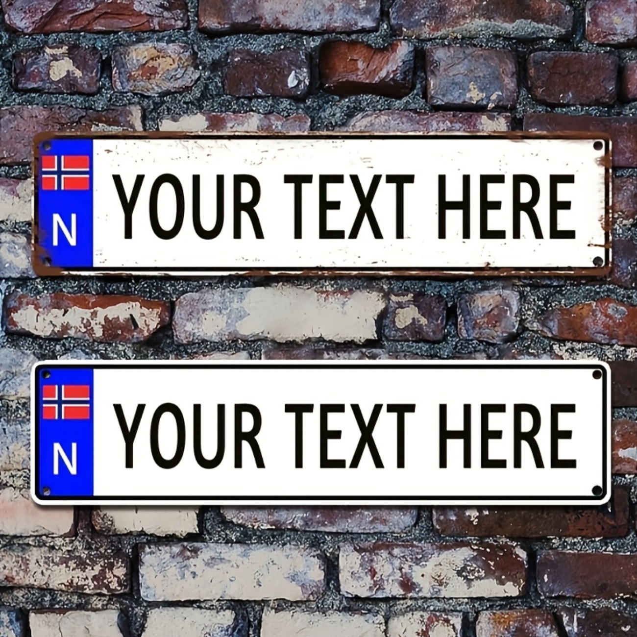 Home Bar Accessories - Gepersonaliseerde aangepaste Noorse vintage metalen bord