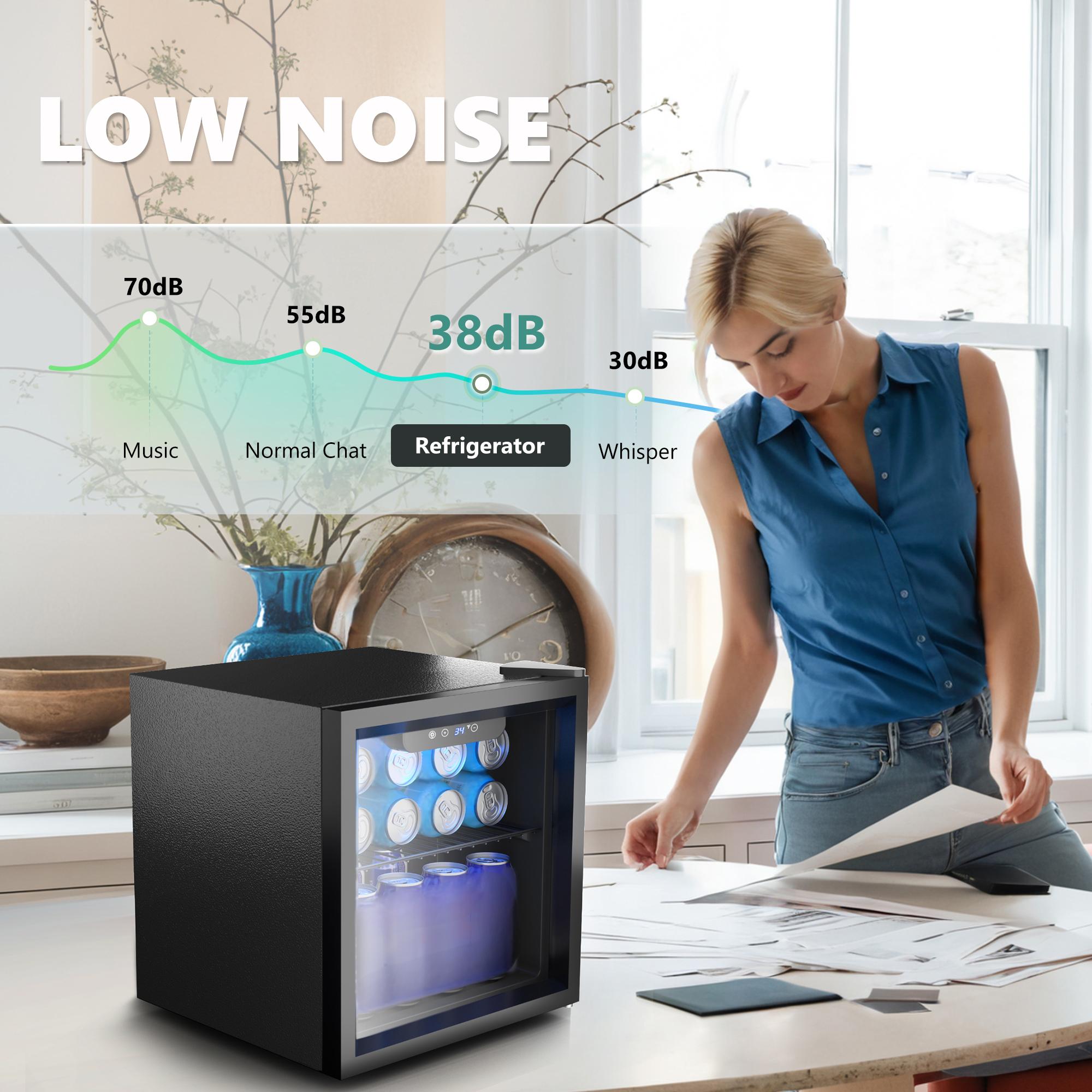 Home Bar And Fridge - EKOJUCE Mini Koelkast met Glazen Deur,