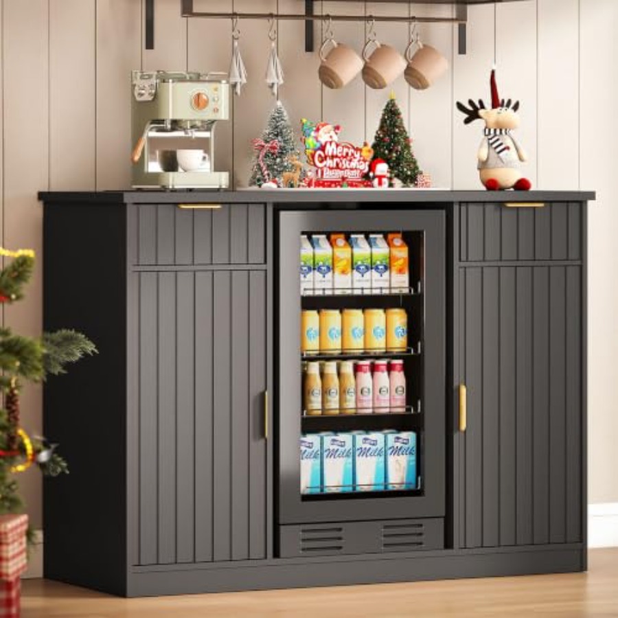 Home Bar And Fridge - 53 Koffiebar Kast met Mini-Koelkastruimte en