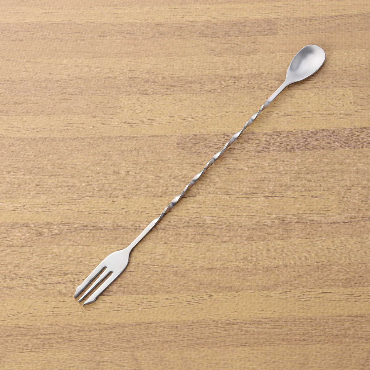 Bar Spoon Twisted - 26 cm 304 roestvrijstalen cocktaillepel, mengvork,