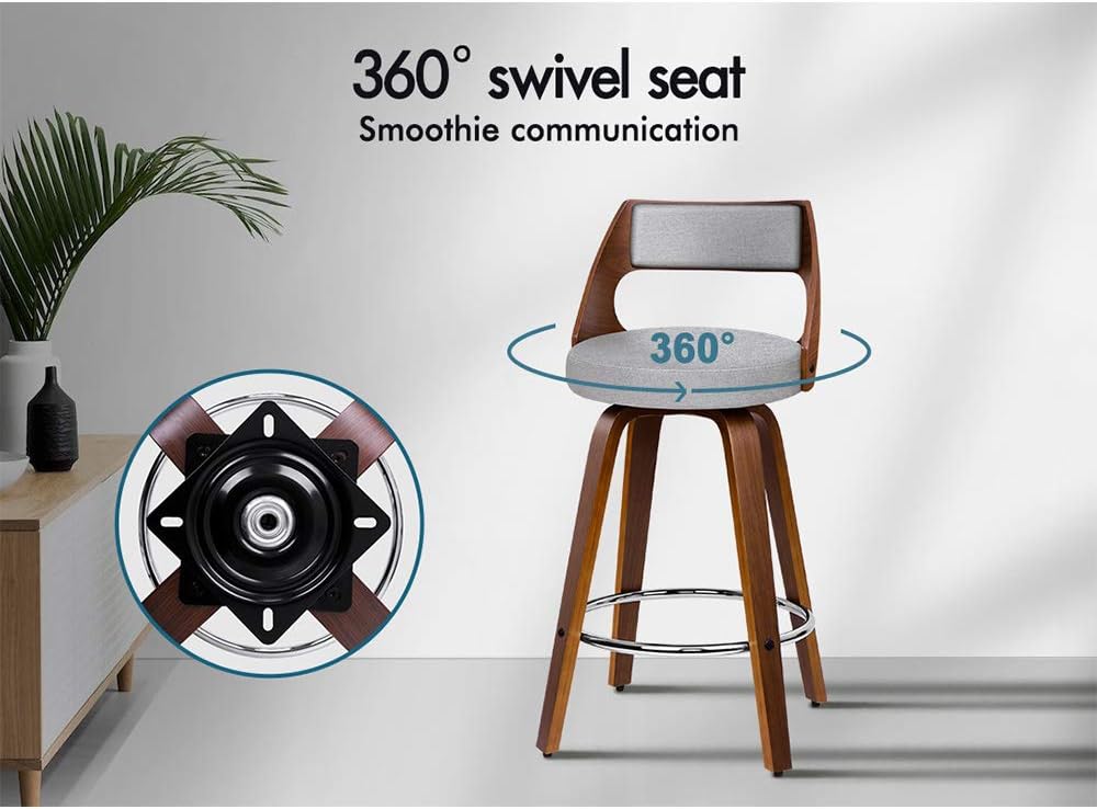 Home Bar Stools - Met Voetsteun en Verstelbare Been Levelers