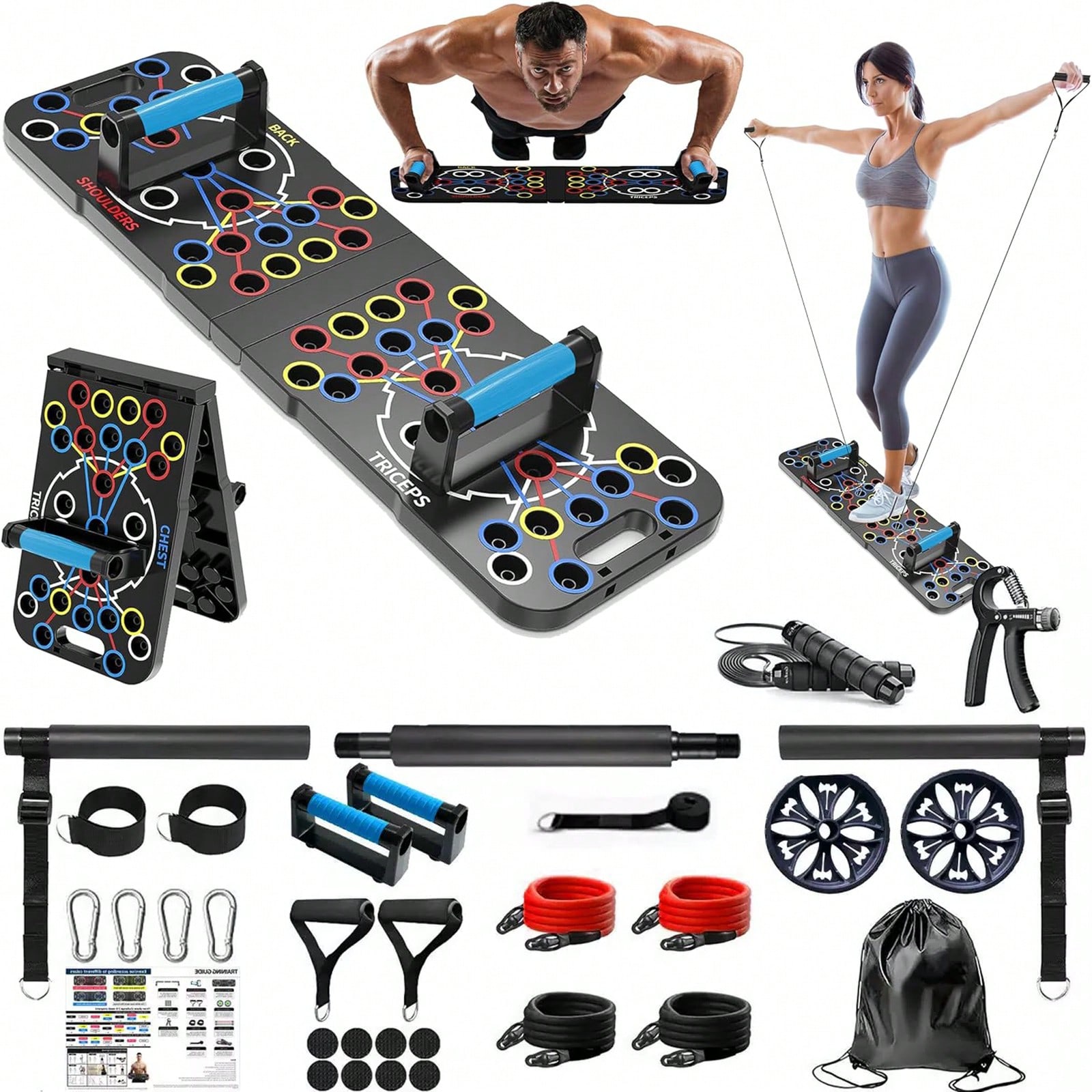 Home Bar Setup Kit - Multifunctionele opvouwbare push-up board set, fitnessapparatuur