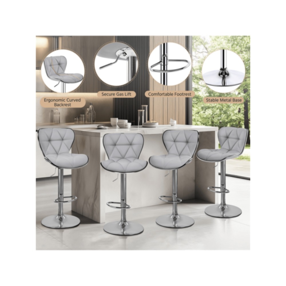 Home Bar Stools - 2-pack in hoogte verstelbare barkrukken met