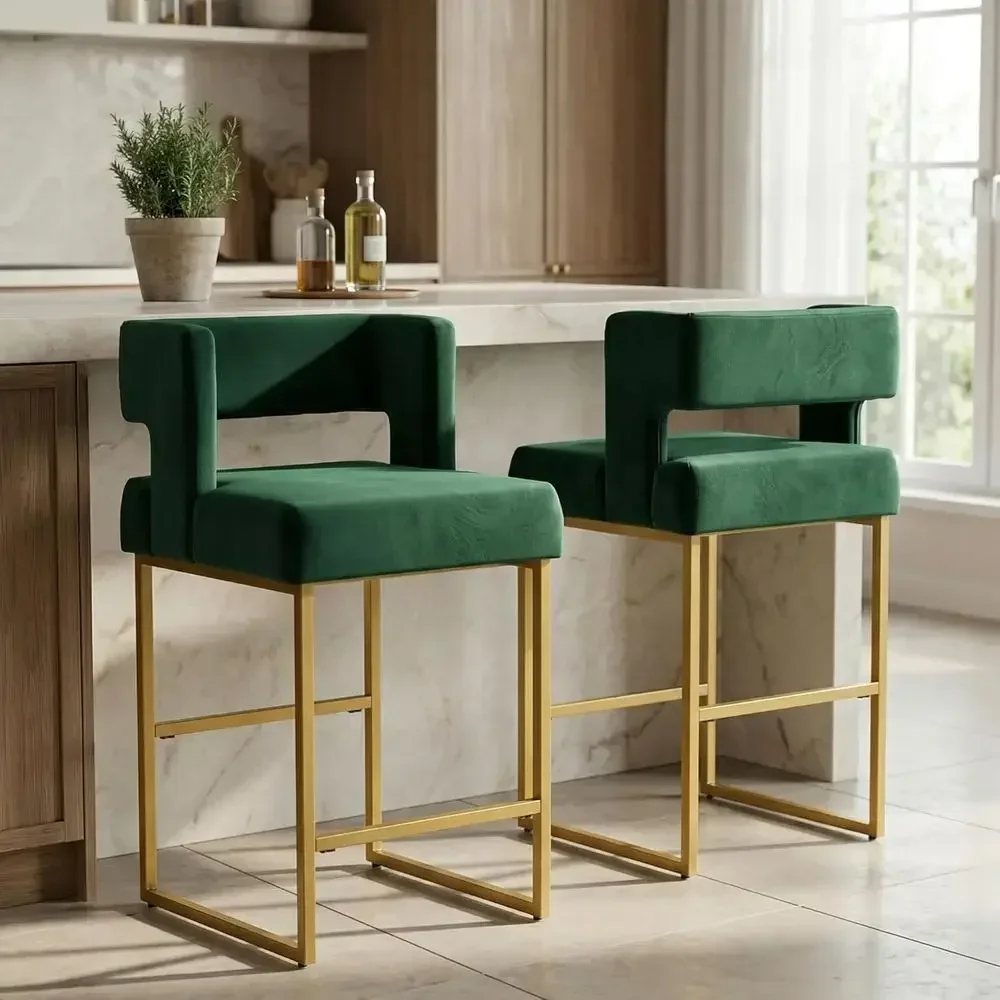 Set van 2 groene fluwelen bark - Home Bar Stools recensie en prijs