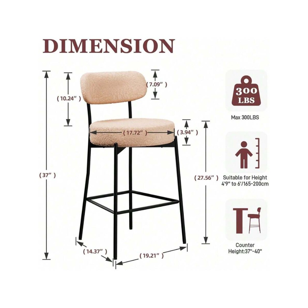 Beige barkrukken set van 2, 27 - Home Bar Set recensie en prijs