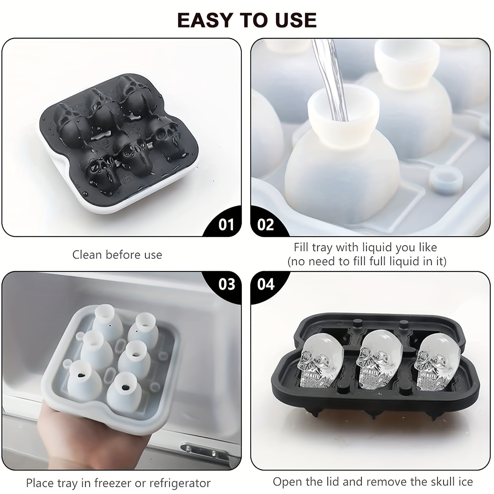 4-6 cellen Skull Ice Ball Mold - Ice Mold Sphere recensie en prijs