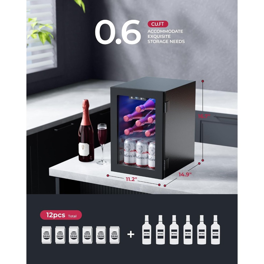 24 blikjes mini koelkast, 0,6  - Home Bar Shelf recensie en prijs