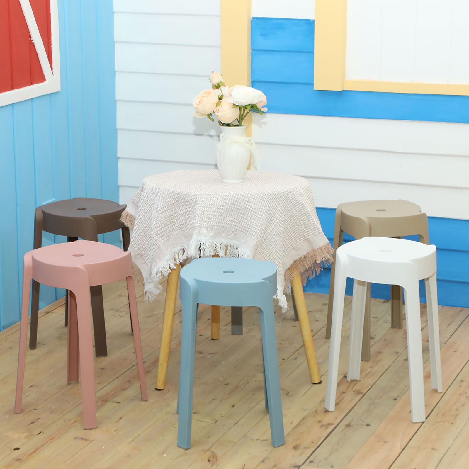 1/6-pack plastic stapelbare kr - Home Bar Seating recensie en prijs