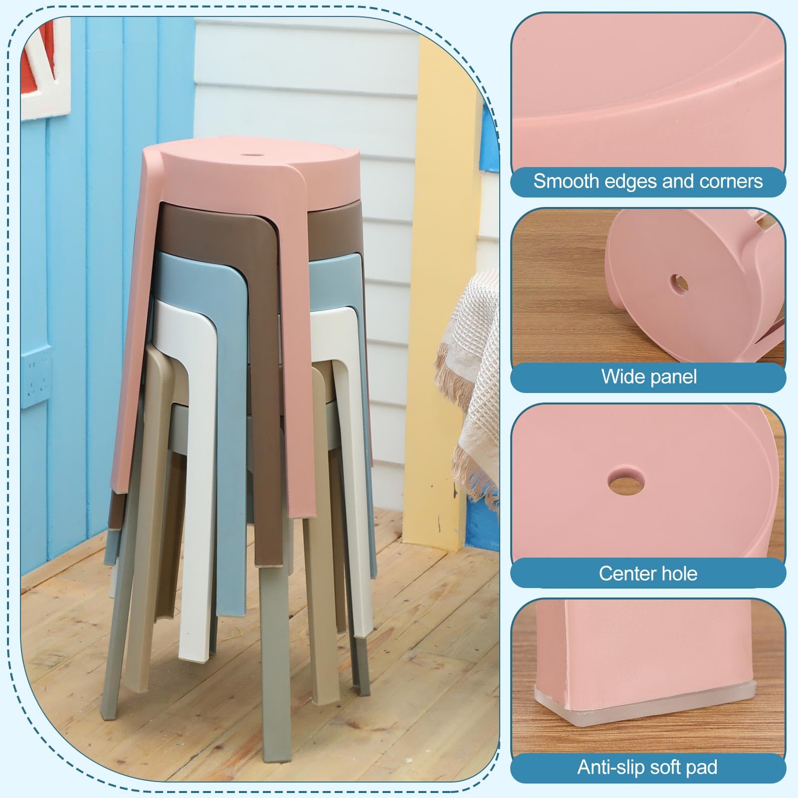 1/6-pack plastic stapelbare kr - Home Bar Seating recensie en prijs