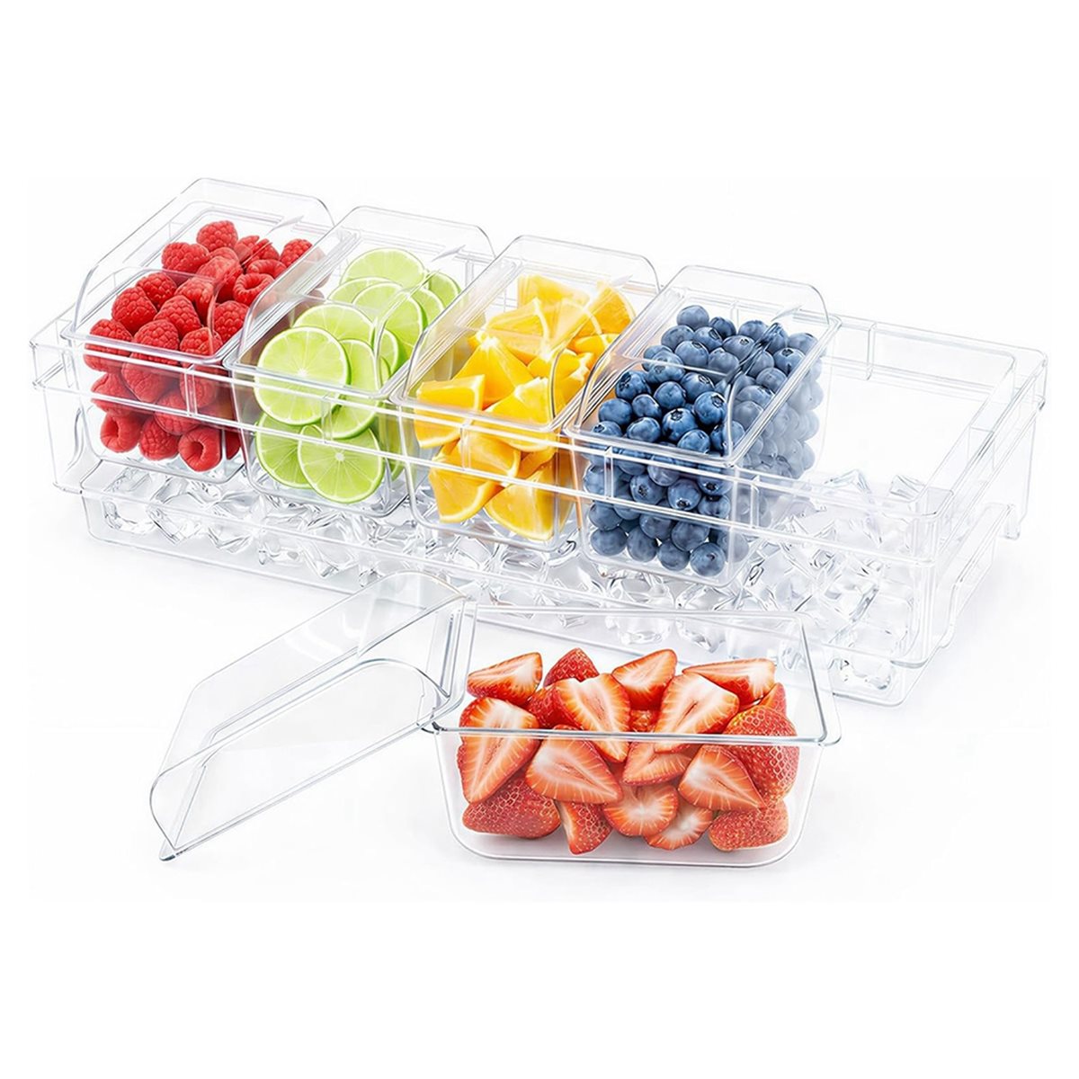 Geïsoleerde sausbakjes, taco-b - Garnish Tray Set recensie en prijs