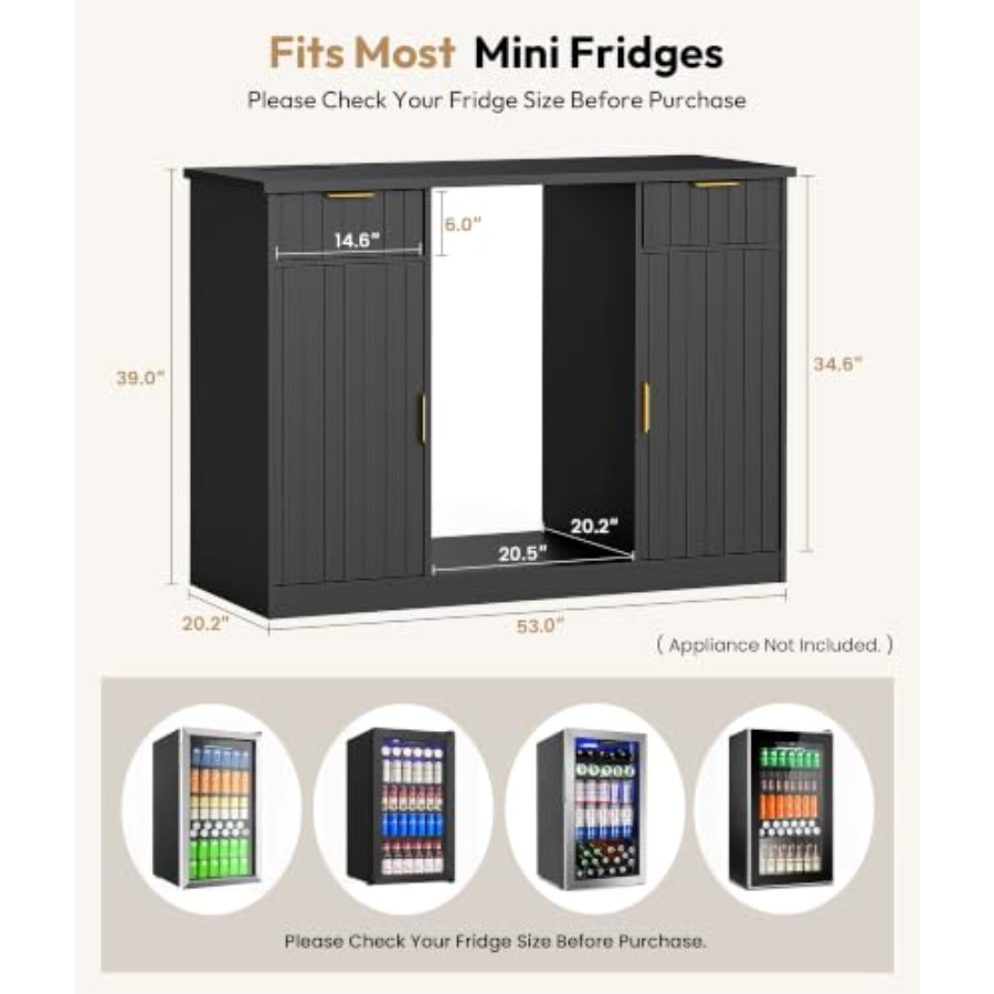 53 Koffiebar Kast met Mini-Koe - Home Bar And Fridge recensie en prijs