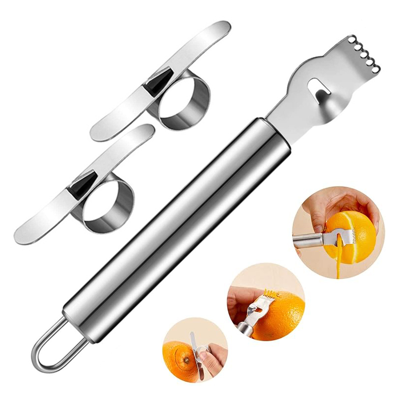 3 Stuks Citroen Zester Rasp Si - Peeler Channel Knife recensie en prijs