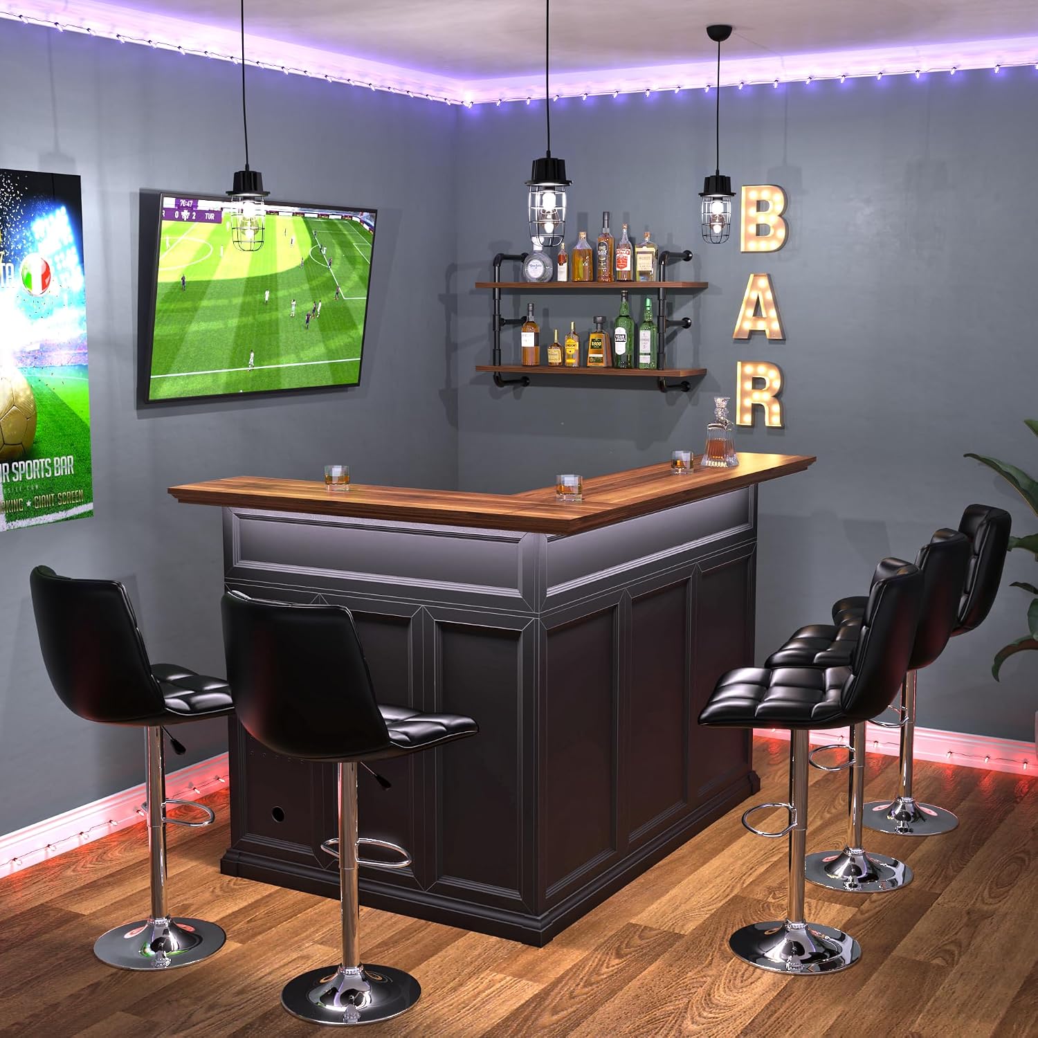 L-vormige thuiskast met koelka - Home Bar And Fridge recensie en prijs