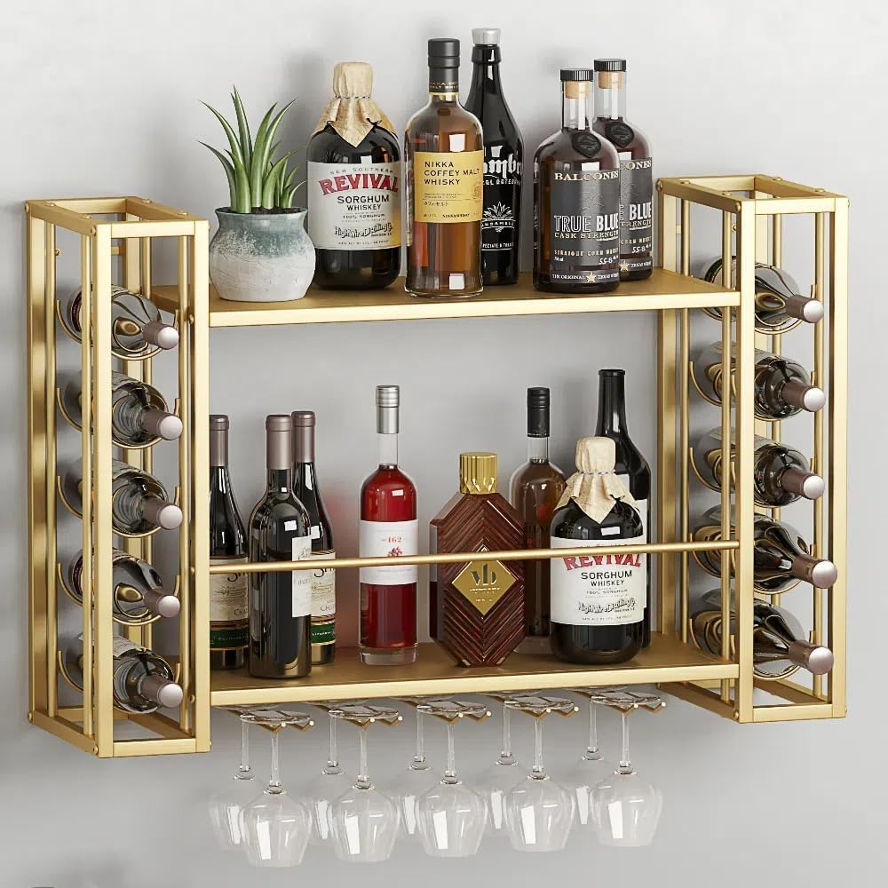 Wandgemonteerd wijnrek, wandge - Home Bar Shelf recensie en prijs